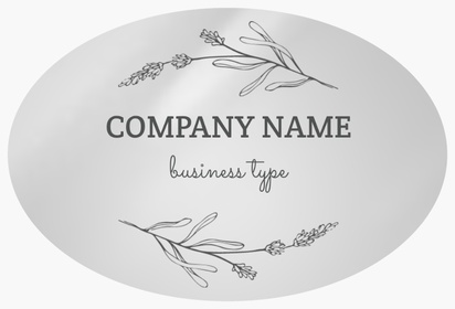 Design Preview for Design Gallery: Business Services Roll Labels, Oval 7.5 x 5 cm Silver Paper