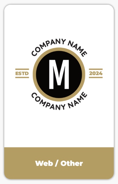 A monogram emblem cream black design for Modern & Simple