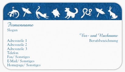 Designvorschau für Designgalerie: Visitenkartenaufkleber Tiere & Tierbetreuung