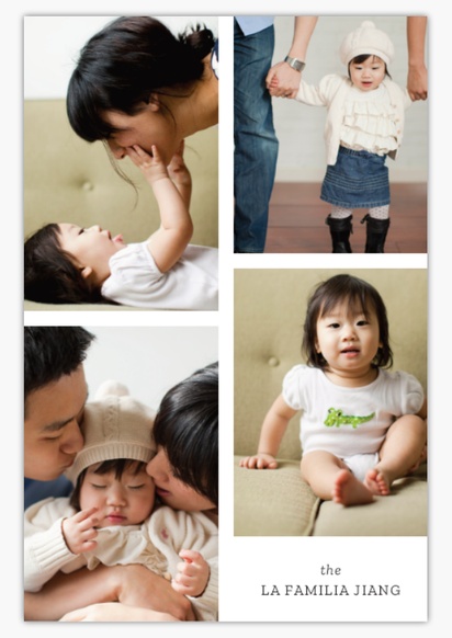 Un multifoto fotos familiares diseño blanco para Moderno y sencillo con 4 imágenes