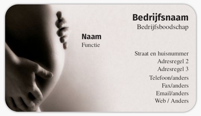 Voorvertoning ontwerp voor Ontwerpgalerij: Zwangerschap en bevallen Visitekaartjesstickers