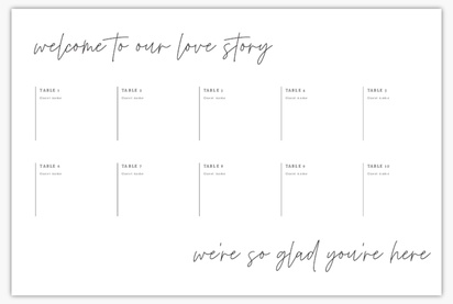 A minimal wedding seating chart cream white design for Traditional & Classic
