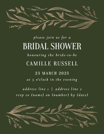Design Preview for Design Gallery: Wedding Events Invitations and Announcements, Flat 10.7 x 13.9 cm