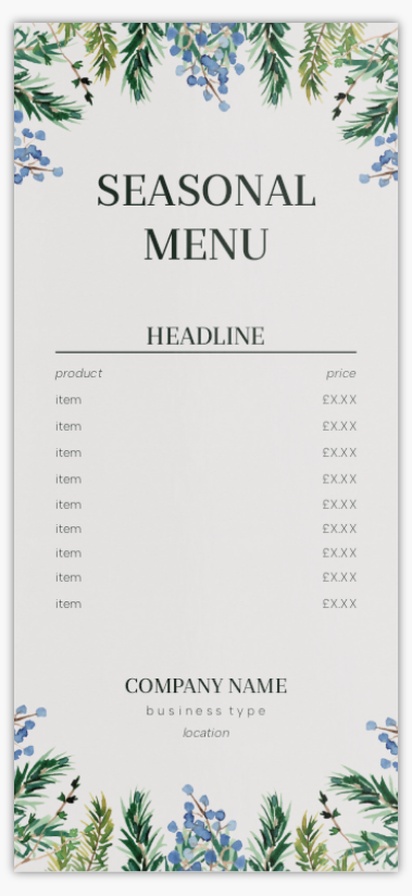 Design Preview for Menus templates & Designs, Flat