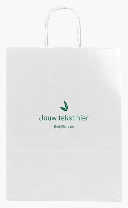 Voorvertoning ontwerp voor Ontwerpgalerij: Afhaalservice Effen kleur papieren tassen, M (26 x 11 x 34.5 cm)