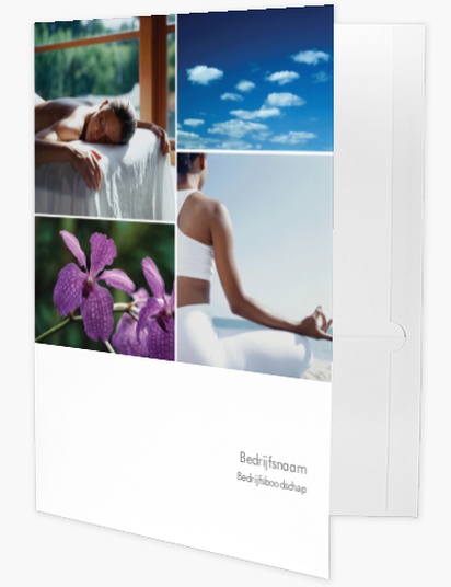 Voorvertoning ontwerp voor Ontwerpgalerij: Massage en reflexologie Presentatiemappen, A4