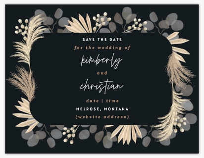 A boho destination save the date black gray design for Wedding
