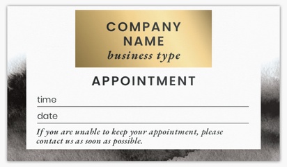 A appointment card elegant white brown design for Elegant
