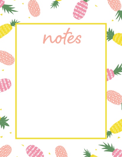 Design Preview for Design Gallery: Food & Beverage Notepads, 8.5" x 11"