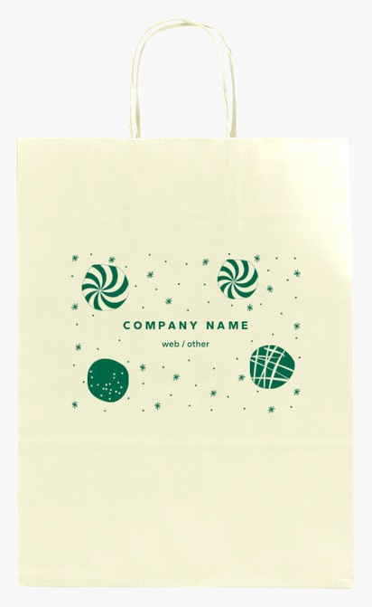 Design Preview for Design Gallery: Sweet Shops Single-Colour Paper Bags, M (26 x 11 x 34.5 cm)