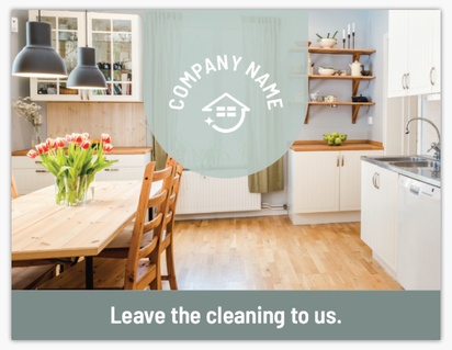 A homemaker cleaning services cream gray design for Modern & Simple