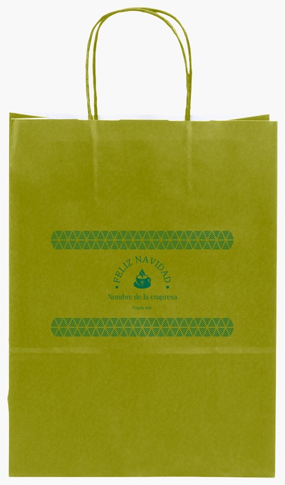 Vista previa del diseño de Galería de diseños de bolsas de papel de color liso para navideño clásico, S (22 x 10 x 29 cm)