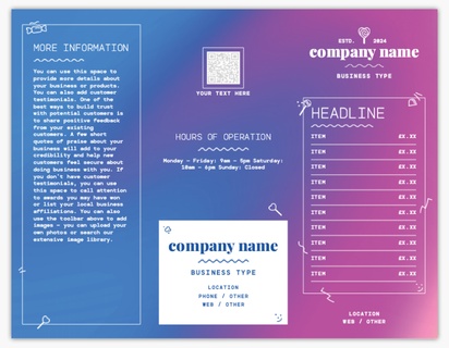 Design Preview for Design Gallery: Food & Beverage Menu Cards, Tri-Fold Menu