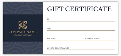 Design Preview for Design Gallery: Business Services Custom Gift Certificates