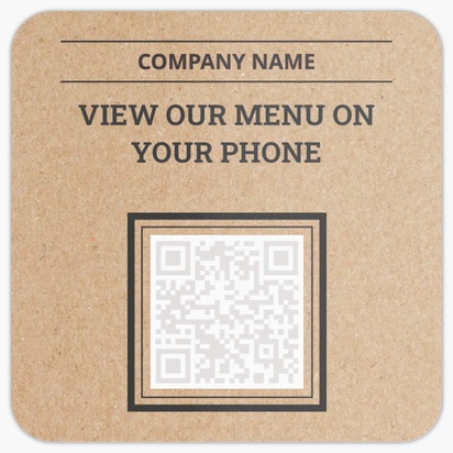 Design Preview for Menus Rounded Corner Business Cards Templates, Square (2.5" x 2.5")