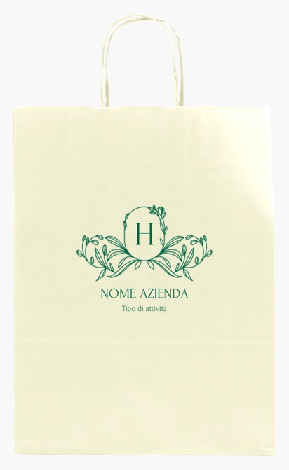 Anteprima design per Galleria di design: sacchetti di carta stampa monocolore per floreale, M (26 x 11 x 34.5 cm)