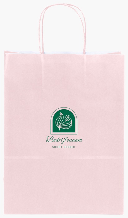 Voorvertoning ontwerp voor Ontwerpgalerij: Bloemen Effen kleur papieren tassen, S (22 x 10 x 29 cm)