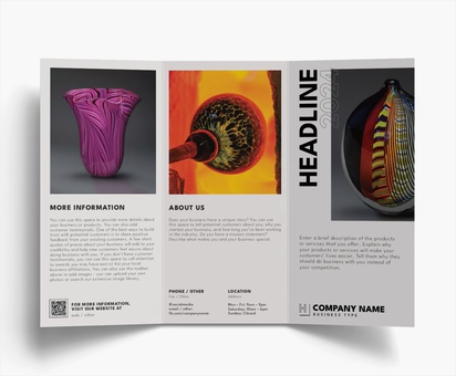 Design Preview for Design Gallery: Art galleries Folded Leaflets, Tri-fold DL (99 x 210 mm)