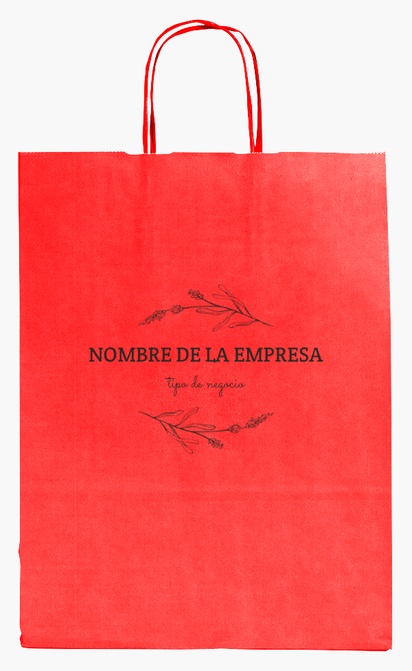 Vista previa del diseño de Galería de diseños de bolsas de papel de color liso para construcción, obras y reformas, M (26 x 11 x 34.5 cm)
