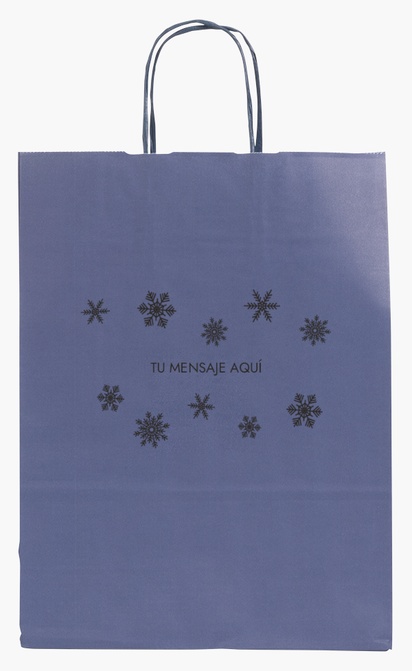 Vista previa del diseño de Galería de diseños de bolsas de papel de color liso para navideño clásico, M (26 x 11 x 34.5 cm)