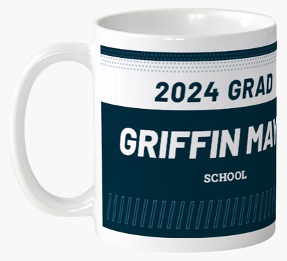 A athlete bold blue white design for Graduation with 1 uploads