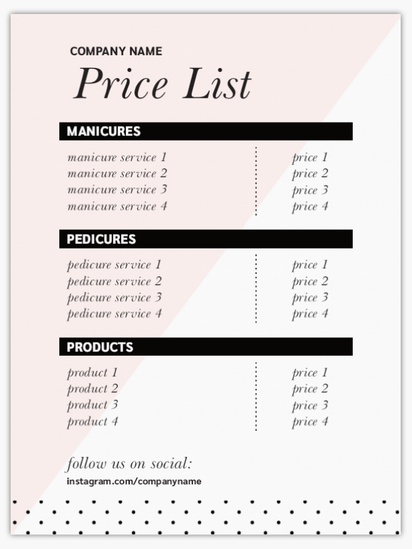 A logo price menu black gray design for Elegant