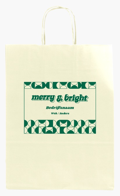 Voorvertoning ontwerp voor Ontwerpgalerij: Feestdagen Effen kleur papieren tassen, M (26 x 11 x 34.5 cm)
