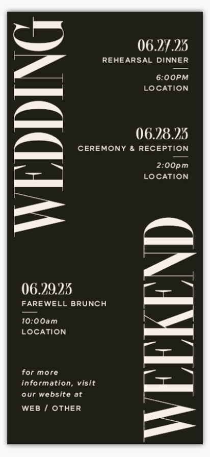 A editorial itinerary black gray design for Type
