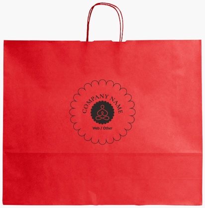 Design Preview for Design Gallery: Health & Wellness Single-Colour Paper Bags, XL (54 x 14 x 45 cm)