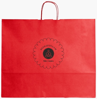 Voorvertoning ontwerp voor Ontwerpgalerij: Marketing en communicatie Effen kleur papieren tassen, XL (54 x 14 x 45 cm)