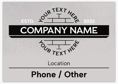 Design Preview for Design Gallery: Masonry & Bricklaying Plastic Signs, A3 (297 x 420mm)