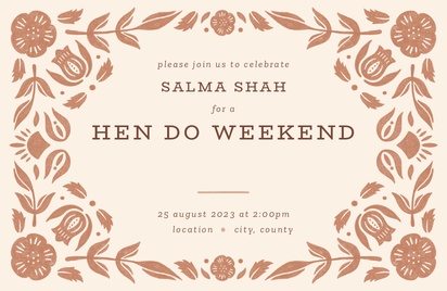Design Preview for Templates for Bohemian Invitations and Announcements , Flat 11.7 x 18.2 cm