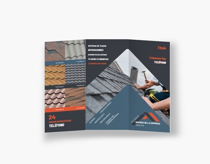 Vista previa del diseño de Galería de diseños de folletos plegados para techos y tejados, Tríptico DL (99 x 210 mm)