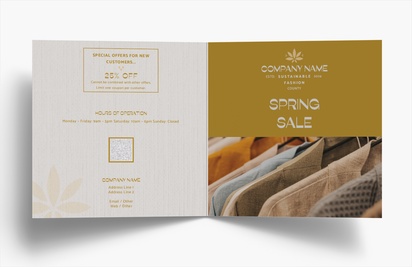 Design Preview for Design Gallery: Clothing Folded Leaflets, Bi-fold Square (148 x 148 mm)