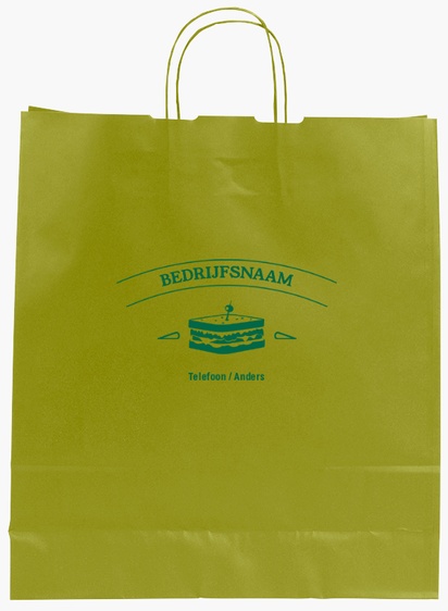 Voorvertoning ontwerp voor Ontwerpgalerij: Organische winkel Effen kleur papieren tassen, L (36 x 12 x 41 cm)