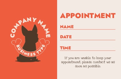 Design Preview for Design Gallery: Pet Sitting & Dog Walking Natural Uncoated Business Cards