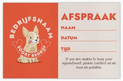 Voorvertoning ontwerp voor Ontwerpgalerij: Dieren en dierenverzorging Visitekaartjes van natuurpapier