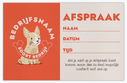 Voorvertoning ontwerp voor Ontwerpgalerij: Alles voor je huisdier Visitekaartjes natuurpapier