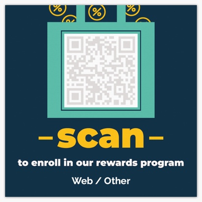 A scan customer loyalty blue green design for QR Code
