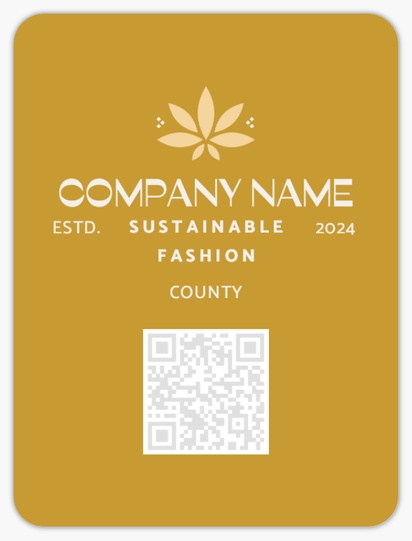 Design Preview for Custom Clothing Labels, 10.2 x 7.6 cm Rounded Rectangle