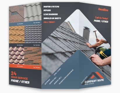 Design Preview for Design Gallery: Roofing Custom Brochures, 8.5" x 11" Tri-fold