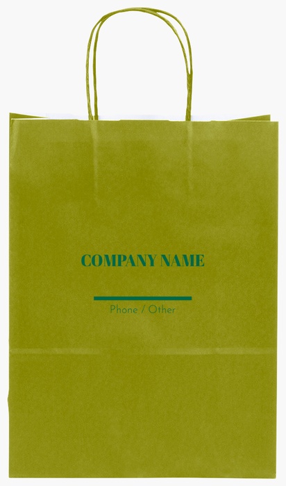 Design Preview for Design Gallery: Business Services Single-Colour Paper Bags, S (22 x 10 x 29 cm)