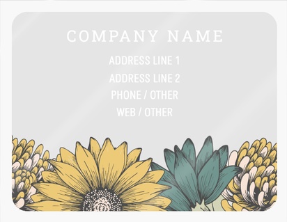 Design Preview for Design Gallery: Florists Product Labels on Sheets, Rounded Rectangle 10 x 7.5 cm