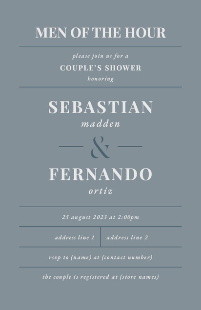 Design Preview for Design Gallery: Bridal Shower Invitations and Announcements, Flat 11.7 x 18.2 cm