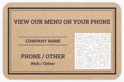 Design Preview for Design Gallery: Restaurants Rounded Corner Business Cards, Rounded Standard (85 x 55 mm)