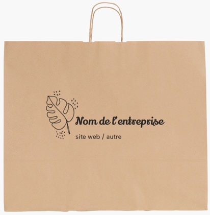 Aperçu du graphisme pour Galerie de modèles : sacs en papier impression monochrome pour minimal, XL (54 x 14 x 45 cm)