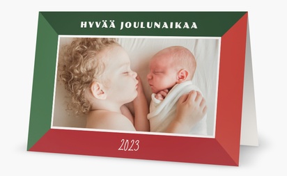 Mallin esikatselu Mallivalikoima: Lihavoitu & värikäs Joulukortit, 18.2 x 11.7 cm  Taitettu