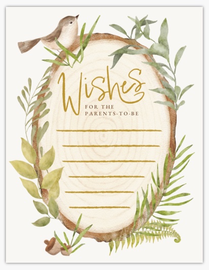 A rustic baby shower baby shower white cream design for Type