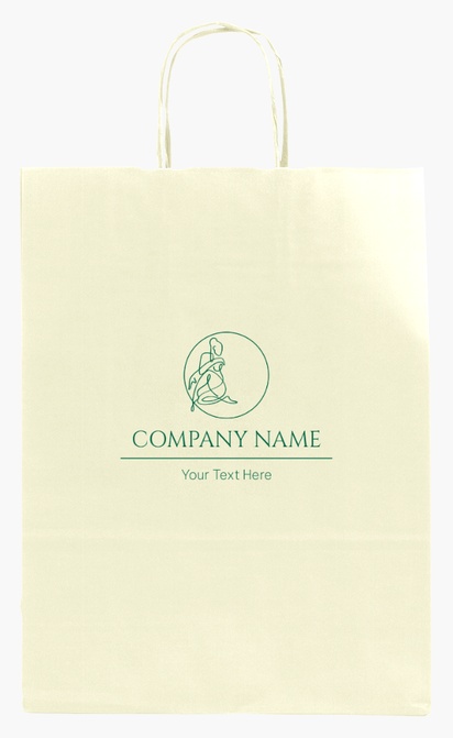 Design Preview for Design Gallery: Elegant Single-Colour Paper Bags, M (26 x 11 x 34.5 cm)