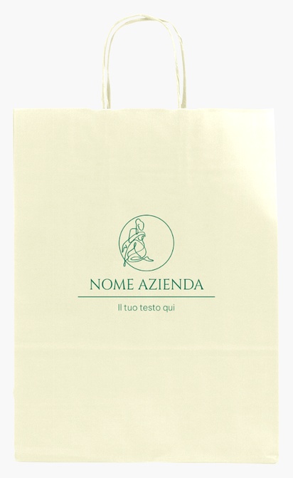 Anteprima design per Galleria di design: sacchetti di carta stampa monocolore per bellezza e spa, M (26 x 11 x 34.5 cm)